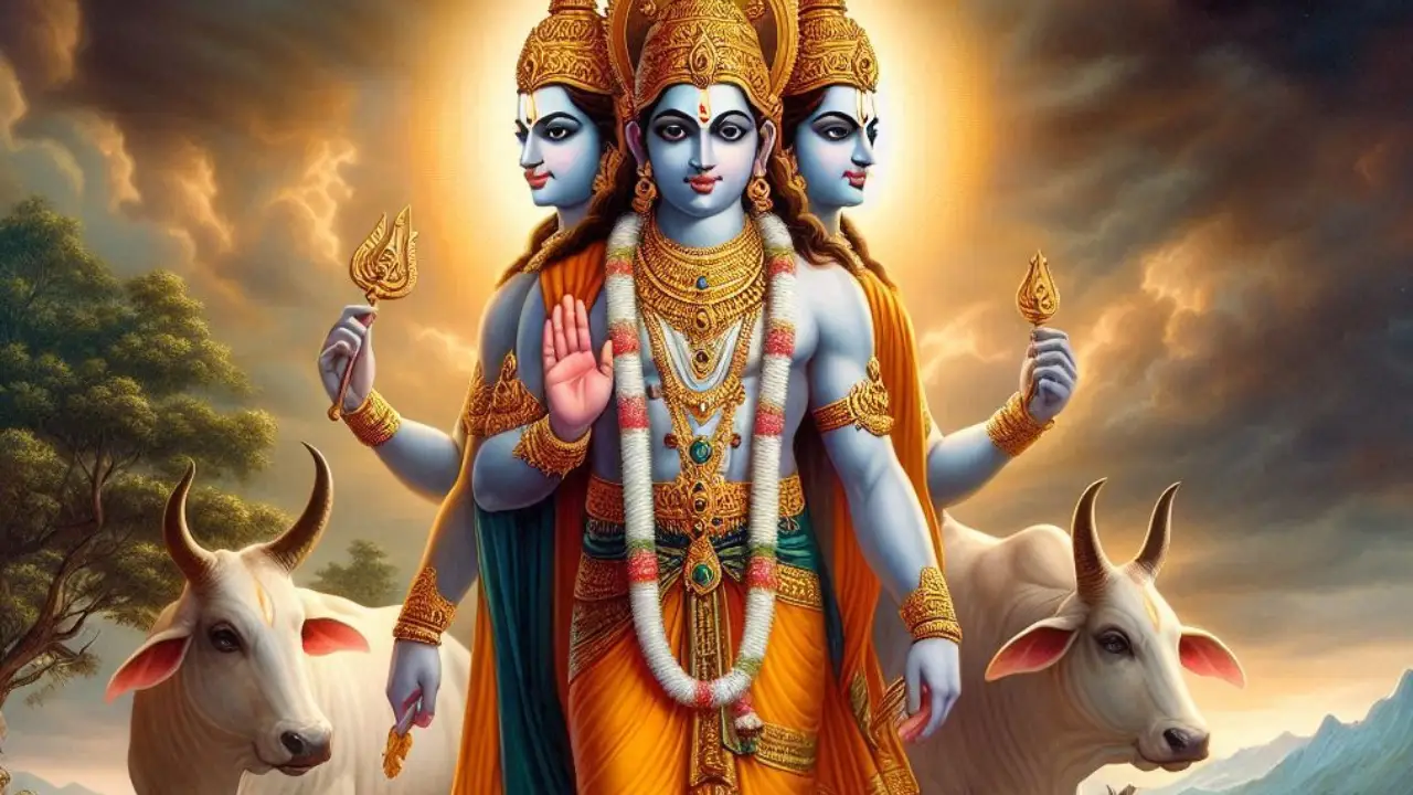 Worshipping Lord Dattatreya